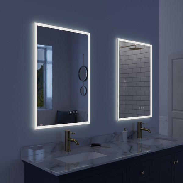 Orren Ellis Francesco Wall Mounted LED Frameless Lighted Mirror